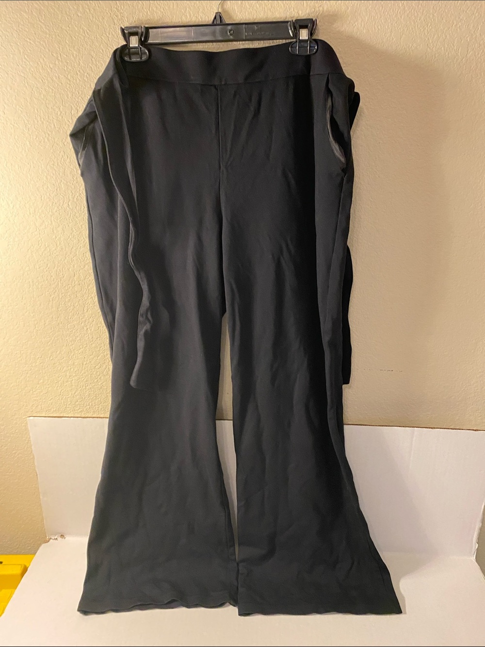Cato Black Wide-Leg Pull-On Palazzo Pants